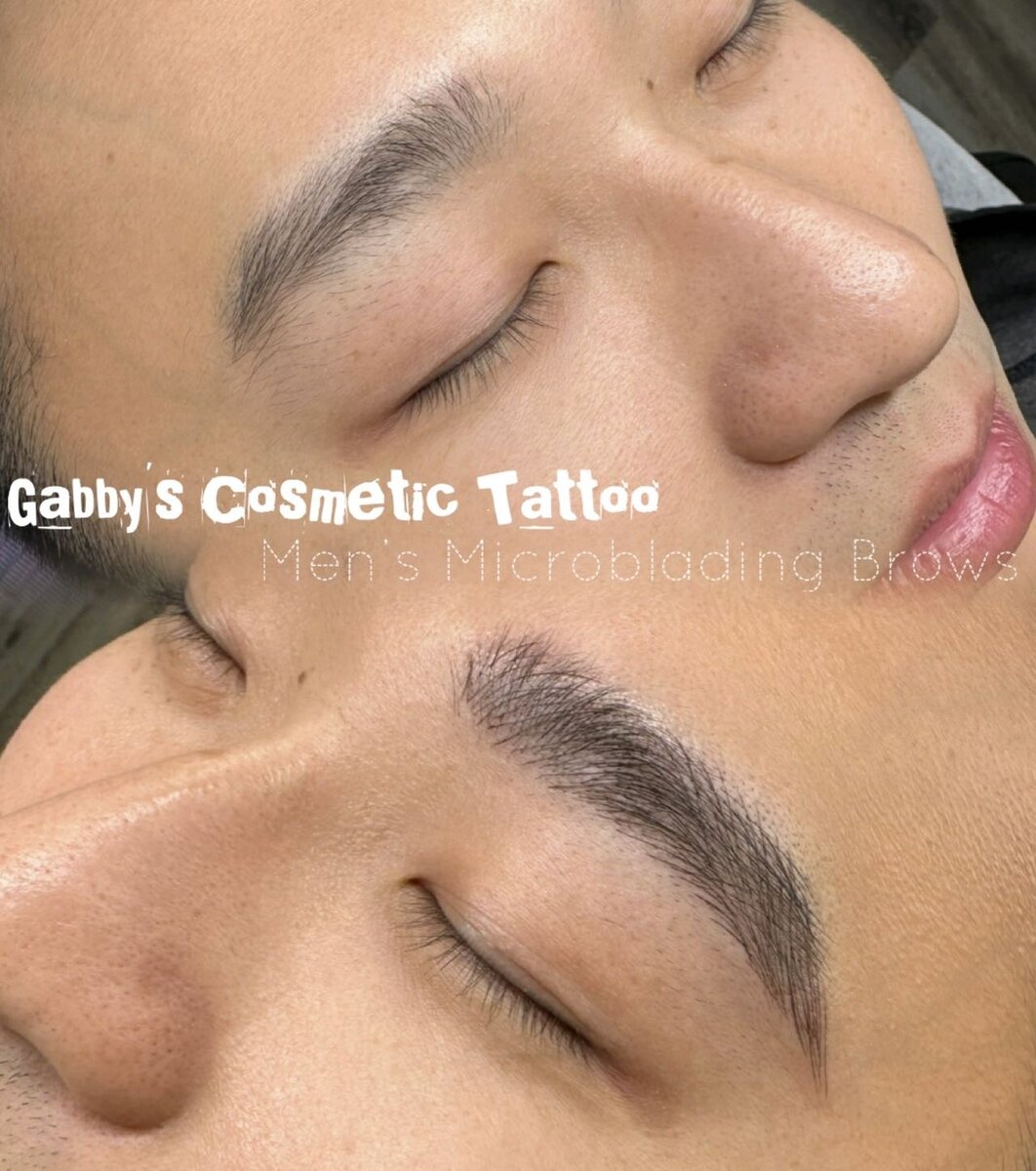 Men's semi-permanent brows Melbourne - undetectable eyebrow tattooing
