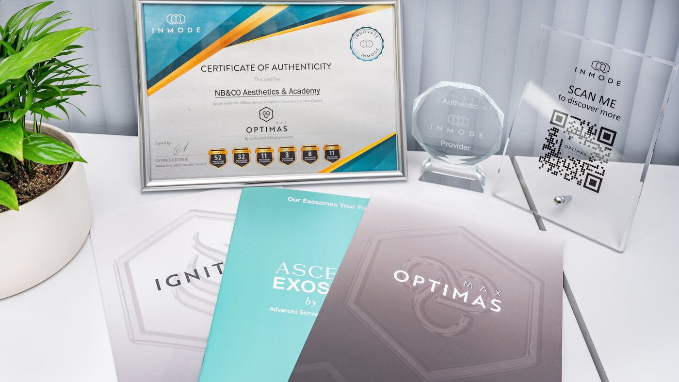 InMode Optimas Max certification and authentic provider award Melbourne